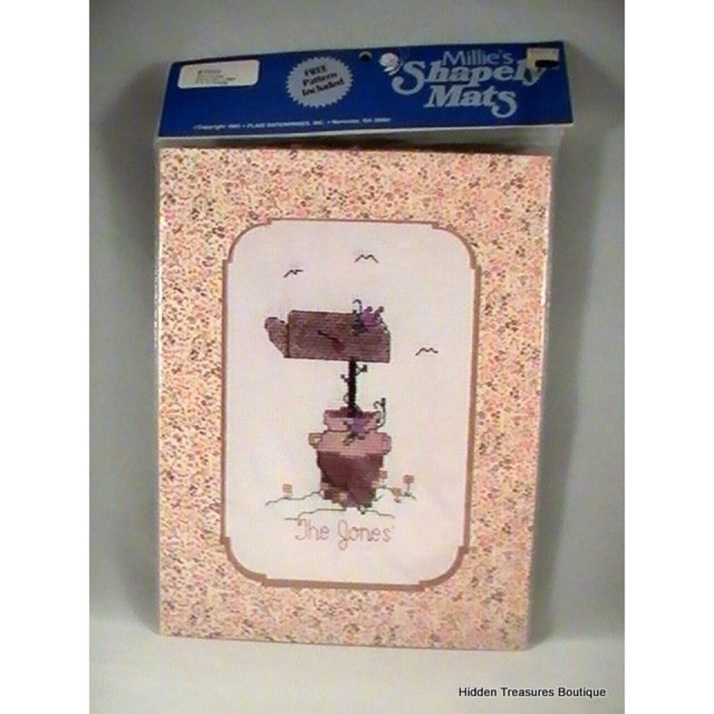 Millie's Shapely Mats Rectangle Shape w/Cross Stitch Pattern #58003 Sealed‎